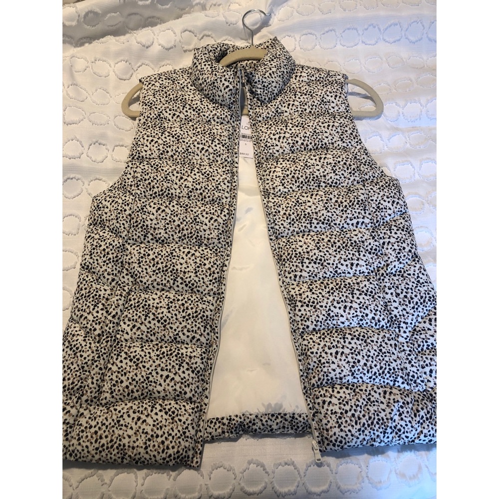 Loft Printed Puffy Vest NWT